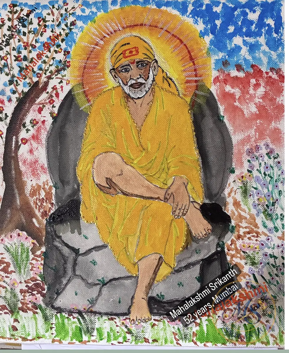 Sai Baba Painting — painting by Mahalakshmi Srikanth