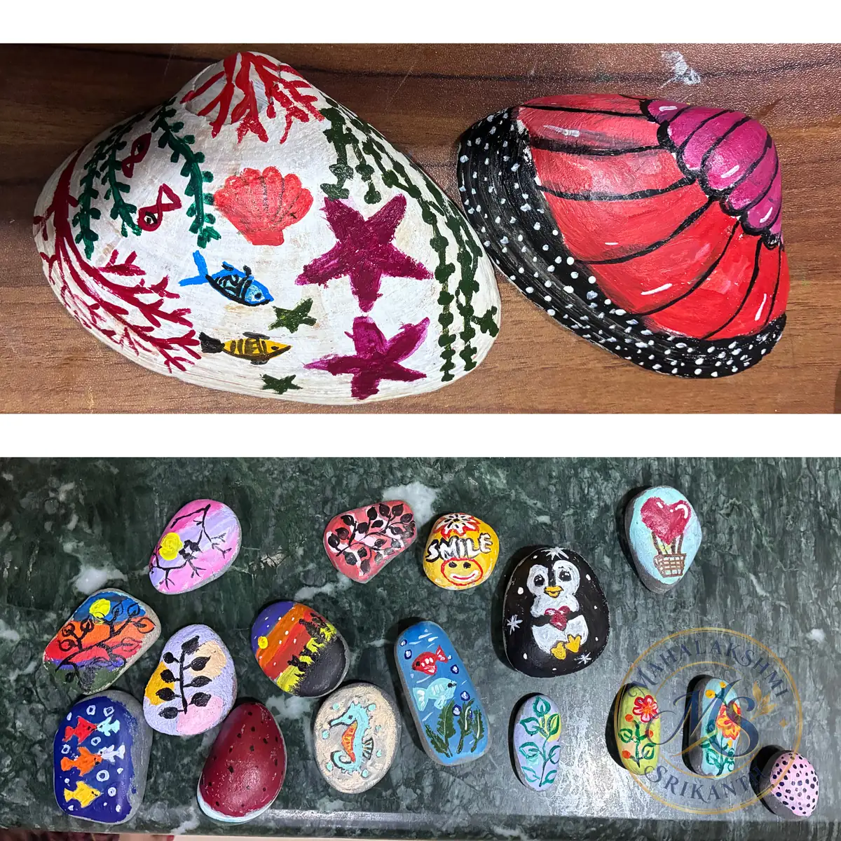 Sea Stone Shell Painting — painting by Mahalakshmi Srikanth