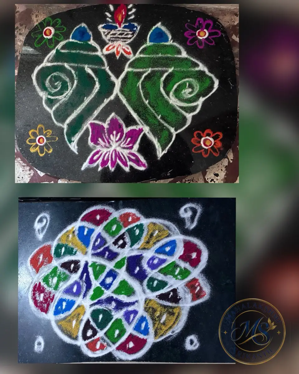 Shankh And Lotus Rangoli — rangoli by Mahalakshmi Srikanth