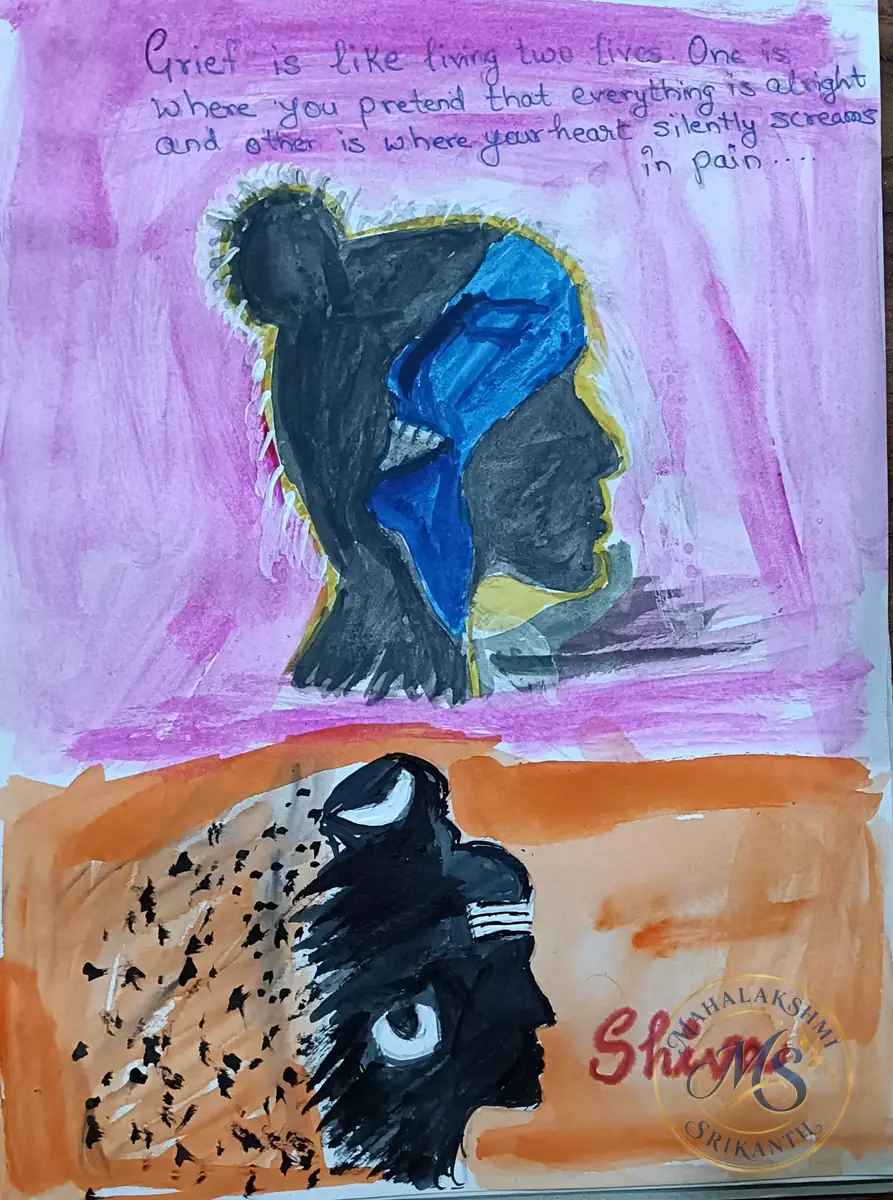 Shiva Grief Quote Painting — painting by Mahalakshmi Srikanth