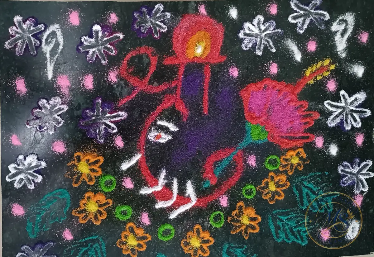 Shree Ganesha Diya Rangoli — rangoli by Mahalakshmi Srikanth