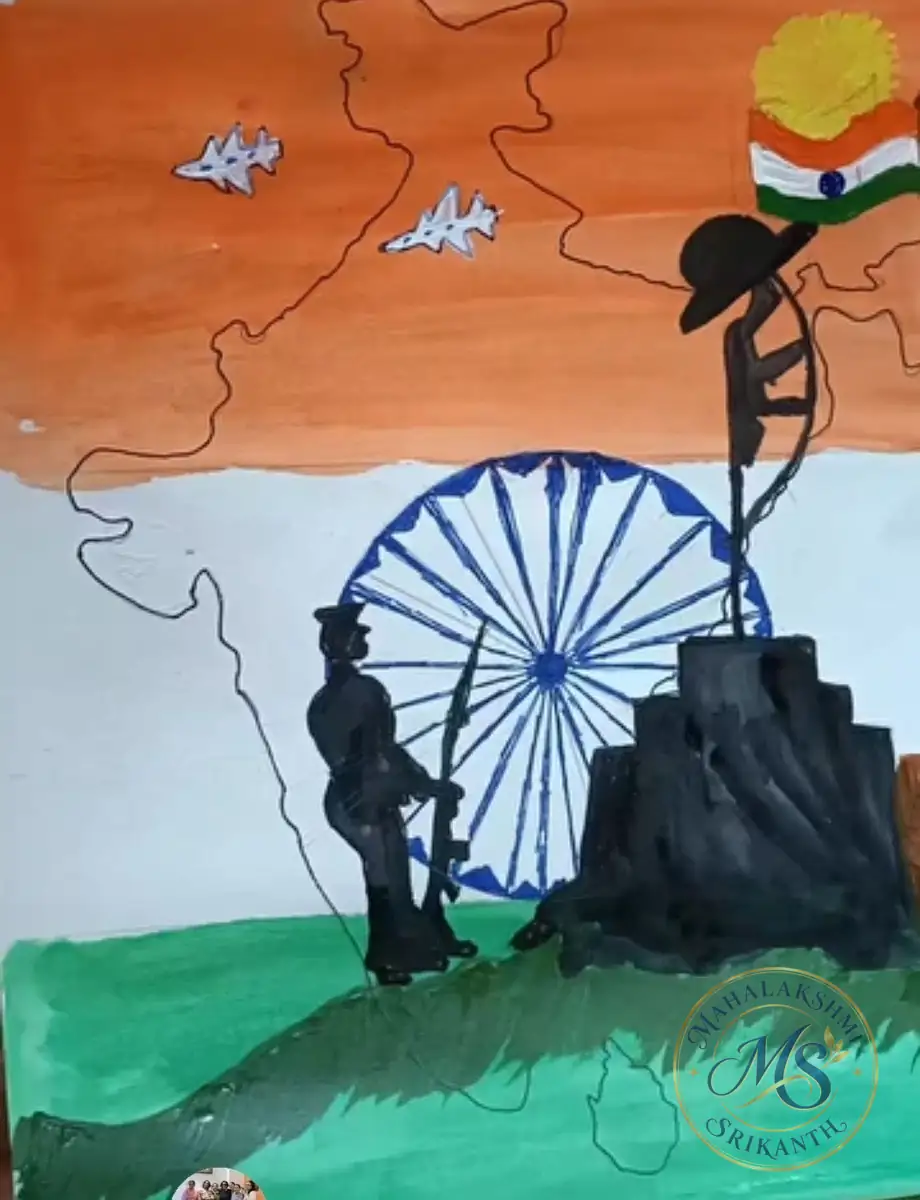 Soldier Tribute Indian Flag — painting by Mahalakshmi Srikanth