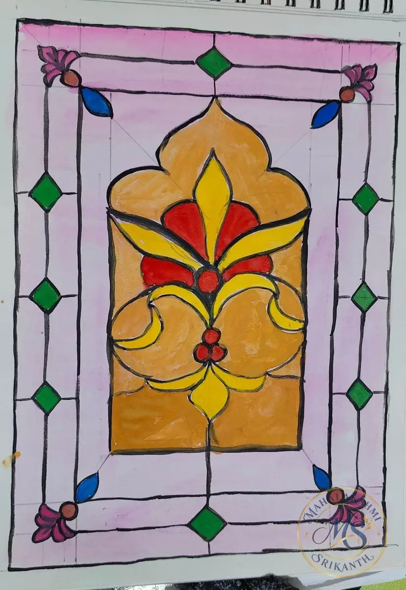 Stained Glass Arch Window — painting by Mahalakshmi Srikanth