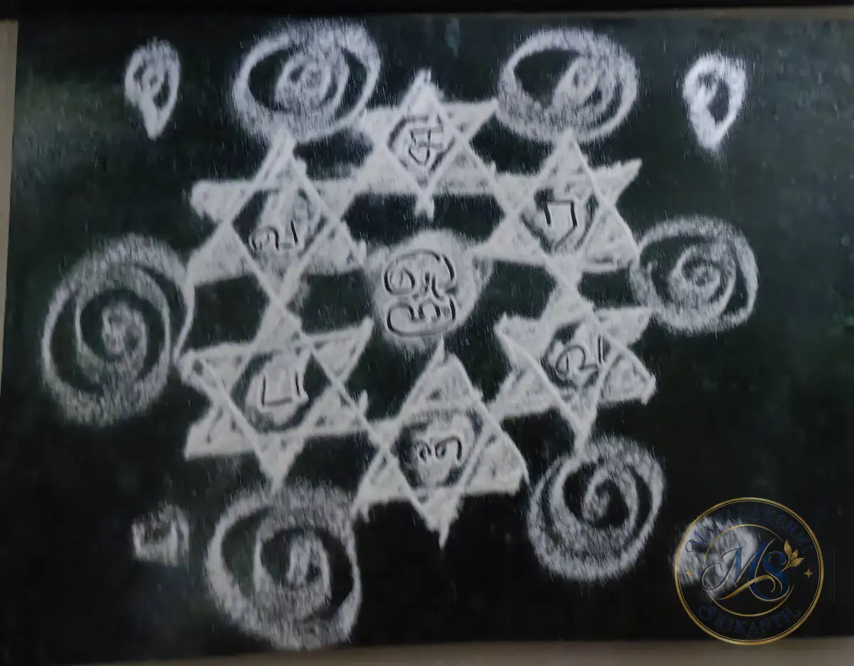 Star Kolam with Swirls — rangoli by Mahalakshmi Srikanth