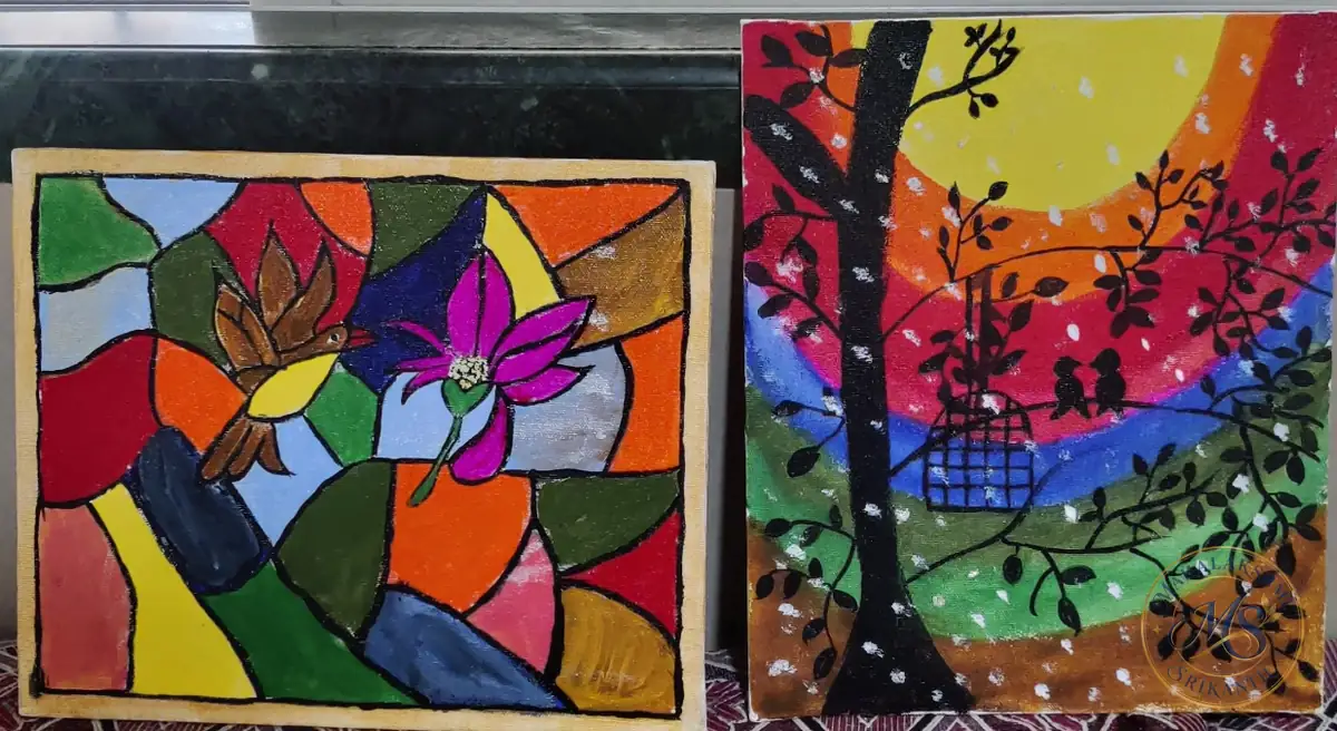 Tinted Glass Painting on Canvas — painting by Mahalakshmi Srikanth