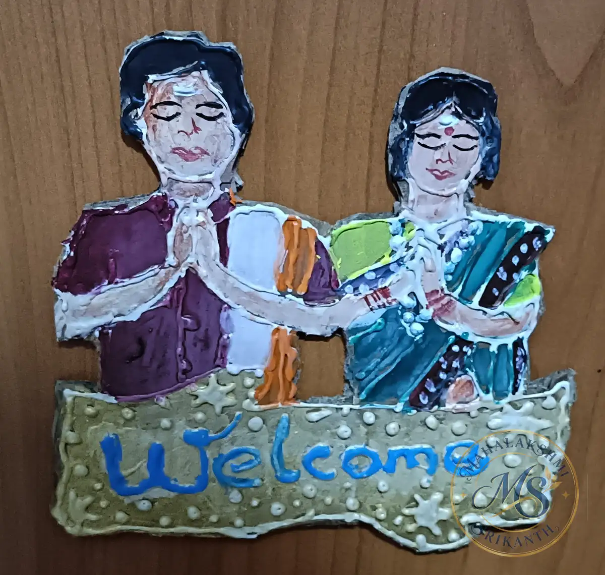 Welcome Couple Door Plaque — craft by Mahalakshmi Srikanth