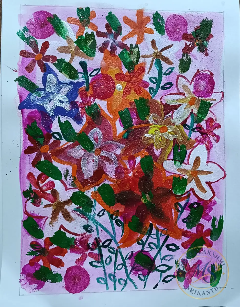Wild Flowers Painting — painting by Mahalakshmi Srikanth