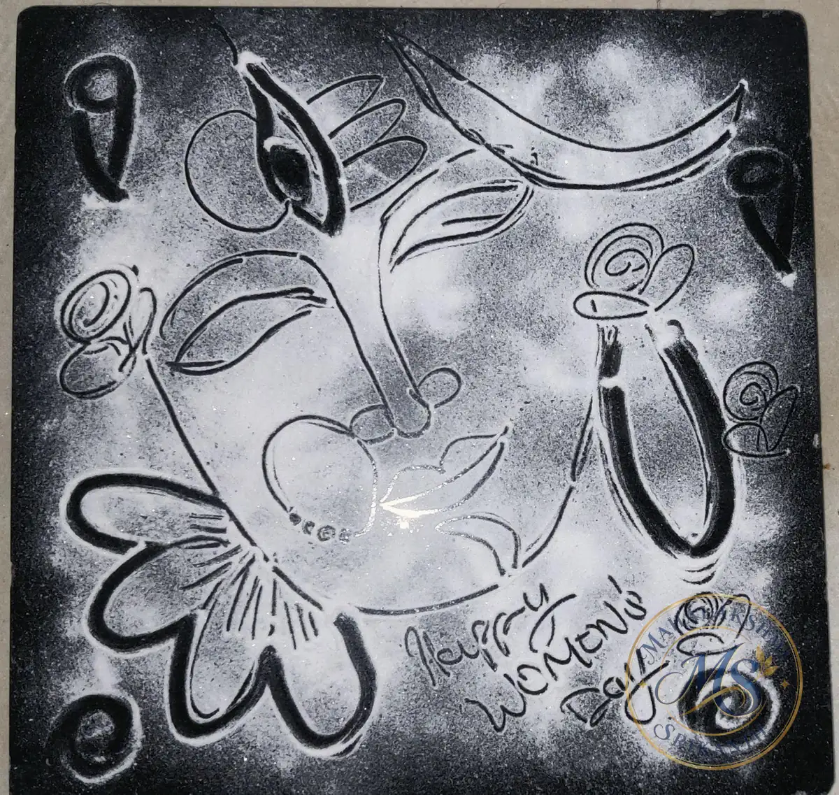 Womens Day Face Rangoli — rangoli by Mahalakshmi Srikanth